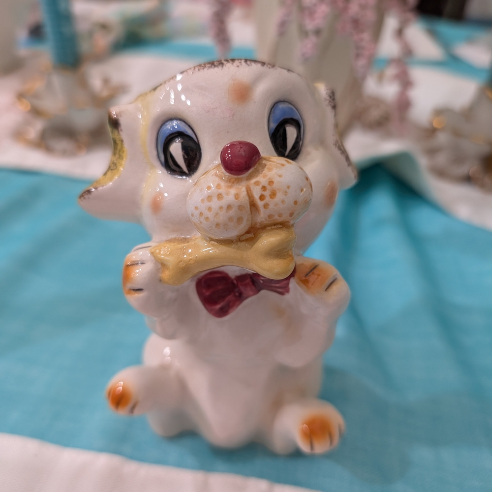 Adorable Ceramic Dog Figurine